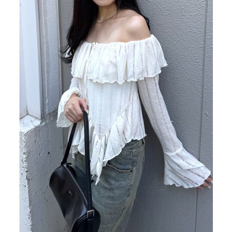 【mystic】[mline]ティアードオフショルブラウス | PAL GROUP OUTLET | 詳細画像5 