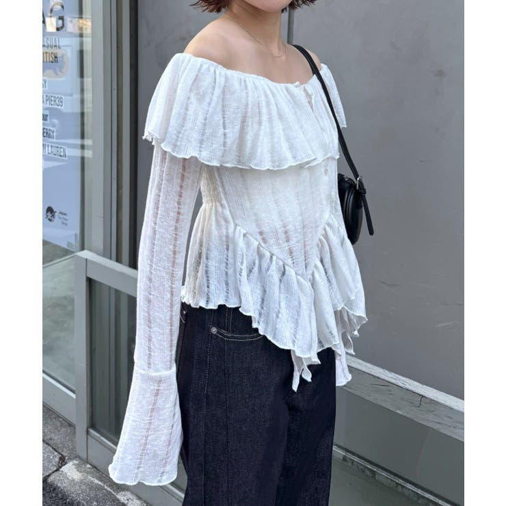 【mystic】[mline]ティアードオフショルブラウス | PAL GROUP OUTLET | 詳細画像17 