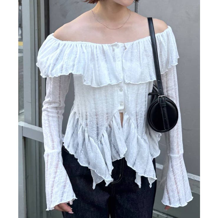 【mystic】[mline]ティアードオフショルブラウス | PAL GROUP OUTLET | 詳細画像18 