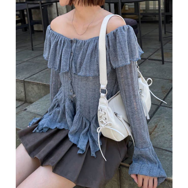 【mystic】[mline]ティアードオフショルブラウス | PAL GROUP OUTLET | 詳細画像25 