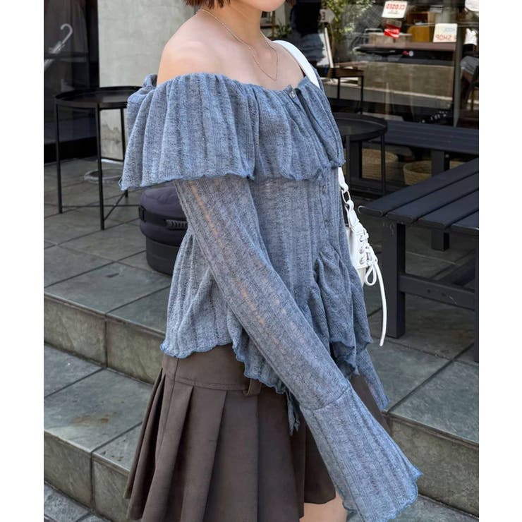 【mystic】[mline]ティアードオフショルブラウス | PAL GROUP OUTLET | 詳細画像27 