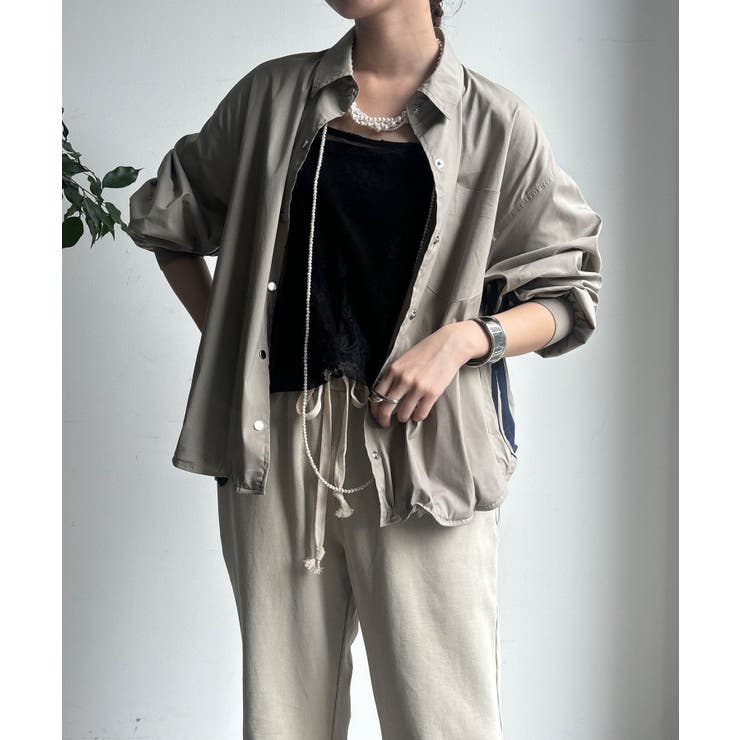 【DouDou】W サイドラインシャツブルゾン | PAL GROUP OUTLET | 詳細画像7 