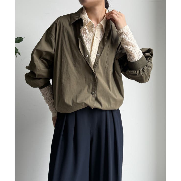 【DouDou】W サイドラインシャツブルゾン | PAL GROUP OUTLET | 詳細画像18 