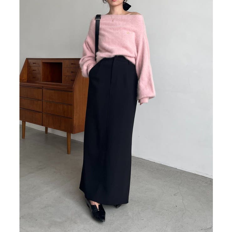 【上質な着心地/全骨格細見え】<C.L> FOXカシミアドルマンニット ブラック CAPRICIEUX LE'MAGE｜【上質な着心地/全骨格細見え】<C.L>FOXカシミア