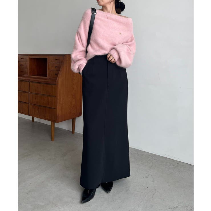 【上質な着心地/全骨格細見え】<C.L> FOXカシミアドルマンニット ブラック CAPRICIEUX LE'MAGE｜【上質な着心地/全骨格細見え】<C.L>FOXカシミア