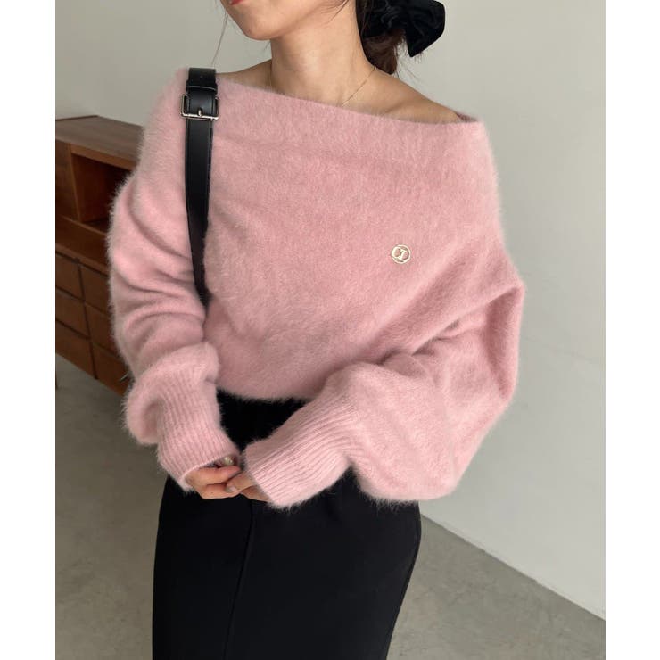 ま*る様 FOXカシミアドルマンニット　オフショルダー　CAPRICIEX LE CAPRICIEUX LE'MAGE】FOXカシミアドルマンニット[品番：PALW0006976