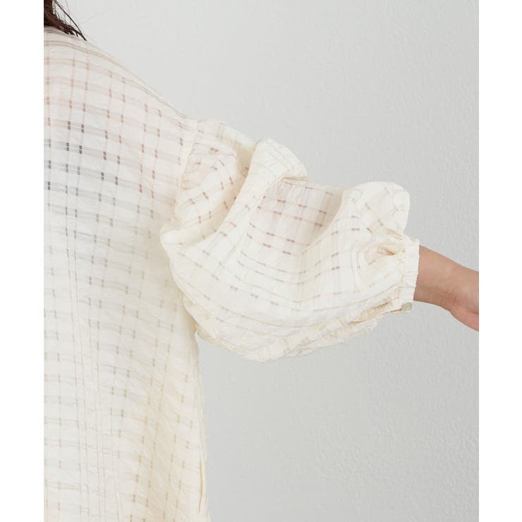 シアーチェックBIGタイボリュームミニドレス | PAL GROUP OUTLET | 詳細画像36 