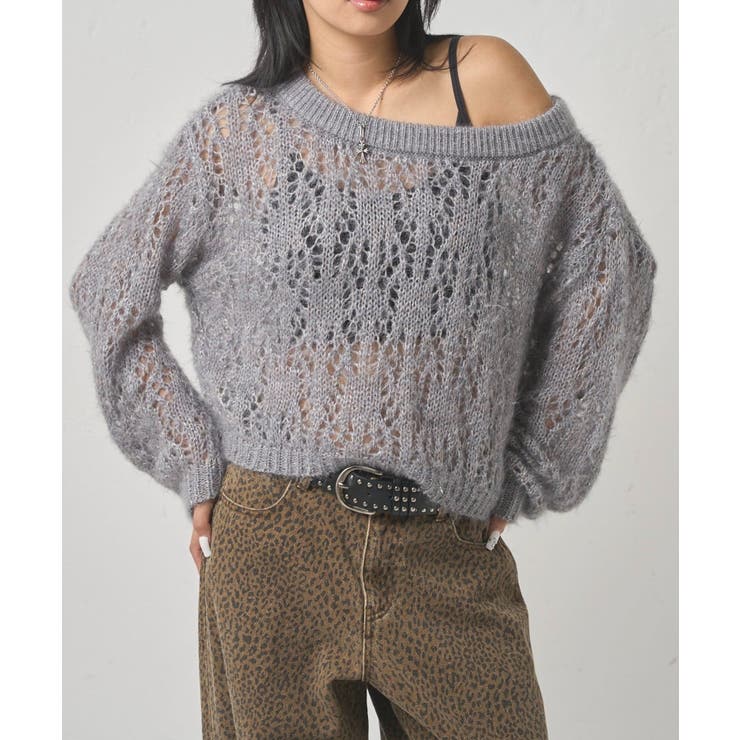 【WHO'S WHO gallery】HiNTラメオフショルニット | PAL GROUP OUTLET | 詳細画像7 