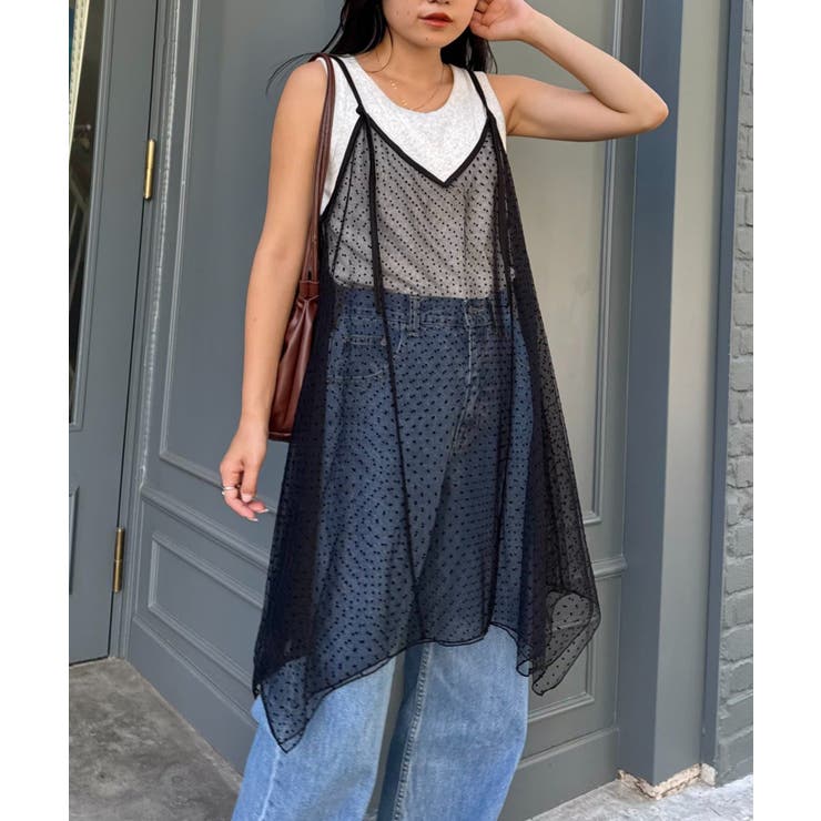 【CIAOPANIC TYPY】ドットチュールキャミチュニックワンピ | PAL GROUP OUTLET | 詳細画像24 