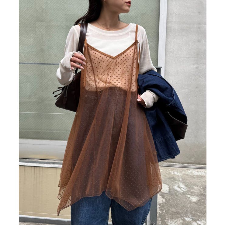 【CIAOPANIC TYPY】ドットチュールキャミチュニックワンピ | PAL GROUP OUTLET | 詳細画像33 