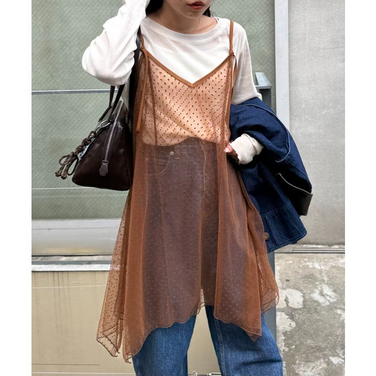 【CIAOPANIC TYPY】ドットチュールキャミチュニックワンピ | PAL GROUP OUTLET | 詳細画像34 