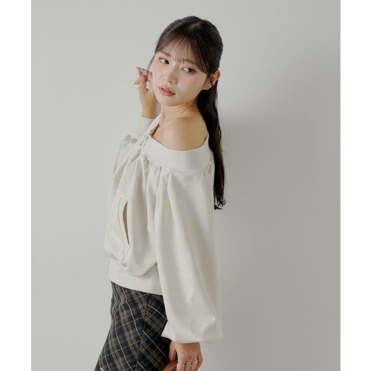 【Chico】オフショルジップSWT | PAL GROUP OUTLET | 詳細画像9 