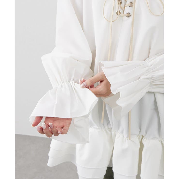 mystic】[mline]レースアップ フリルミニワンピ[品番：PALW0006812