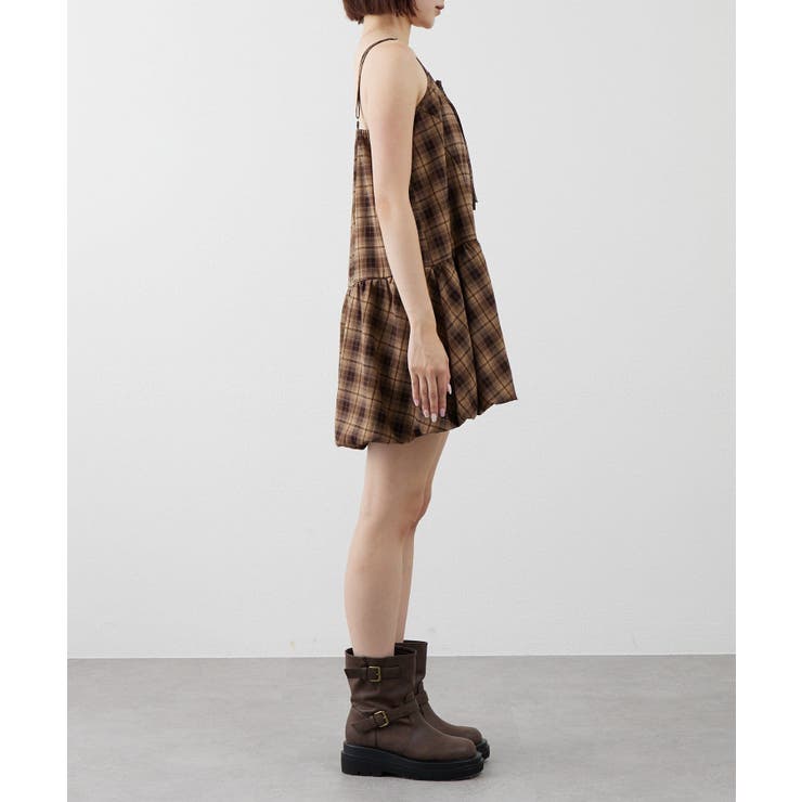 【mystic】[mline]バルーンチェック キャミワンピ | PAL GROUP OUTLET | 詳細画像10 