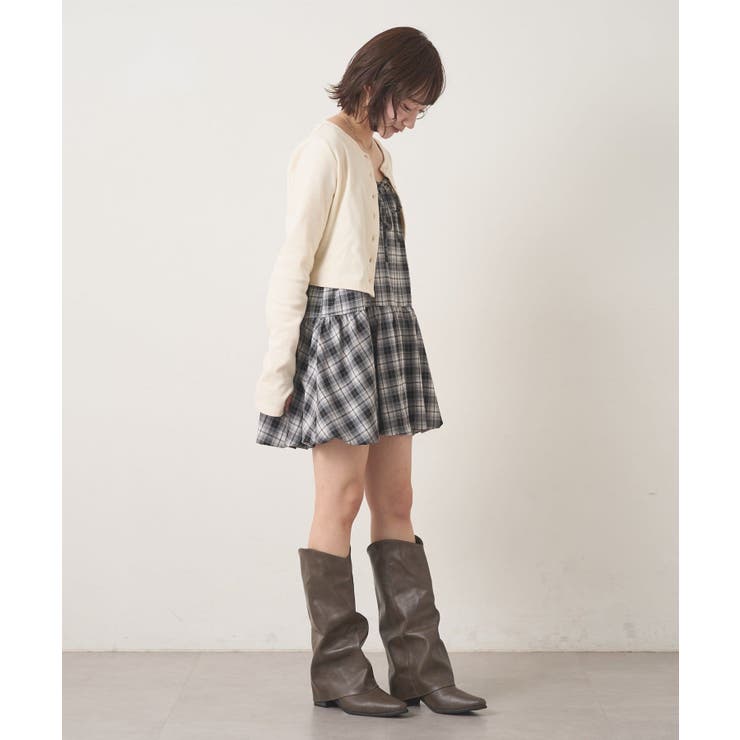 【mystic】[mline]バルーンチェック キャミワンピ | PAL GROUP OUTLET | 詳細画像21 