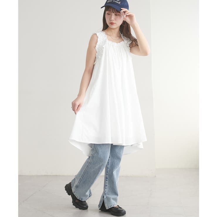 【Discoat】【umm】肩フリルミニワンピース | PAL GROUP OUTLET | 詳細画像8 