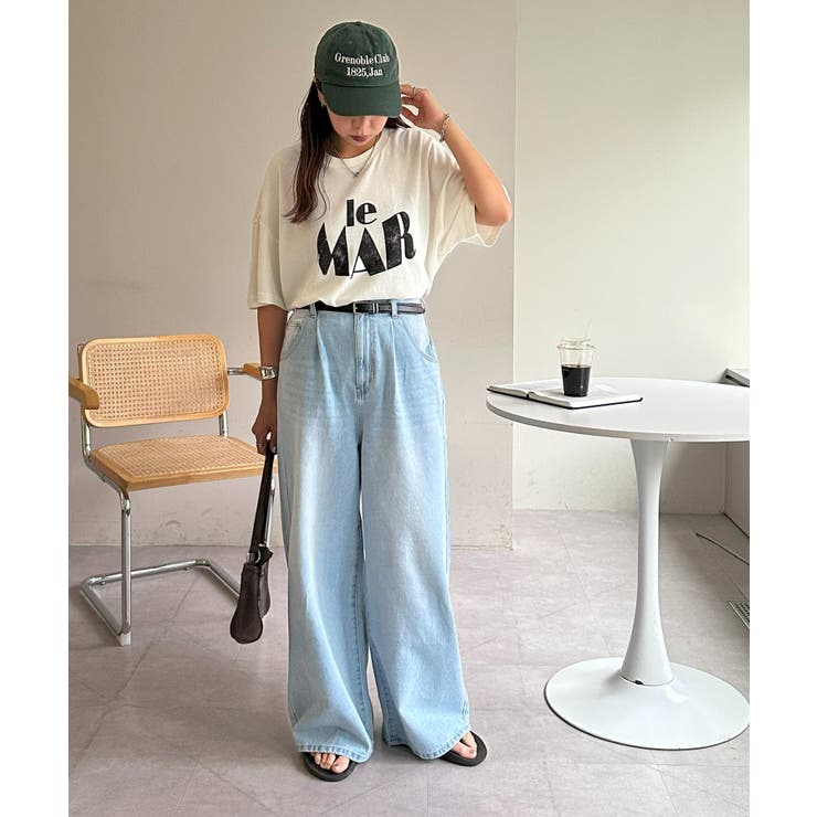 【Discoat】デニムタックワイドパンツ | PAL GROUP OUTLET | 詳細画像5 