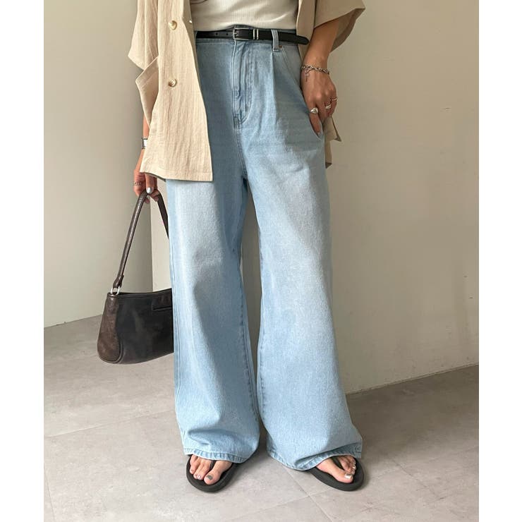 【Discoat】デニムタックワイドパンツ | PAL GROUP OUTLET | 詳細画像7 