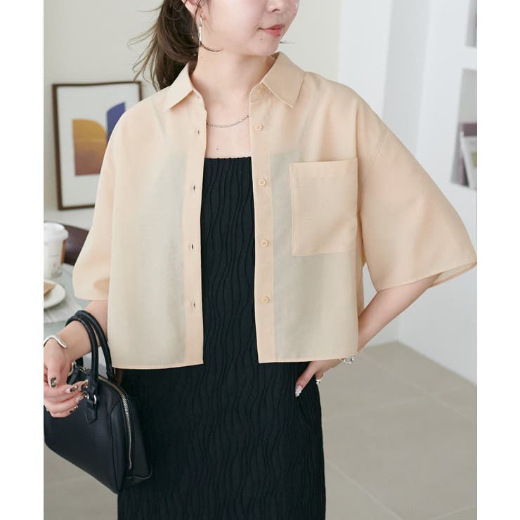 【Discoat】シアー半袖クロップドシャツ | PAL GROUP OUTLET | 詳細画像12 