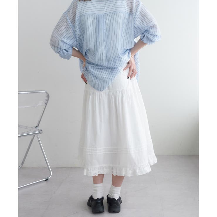 【Discoat】【umm】ピンタックレースフレアスカート | PAL GROUP OUTLET | 詳細画像10 