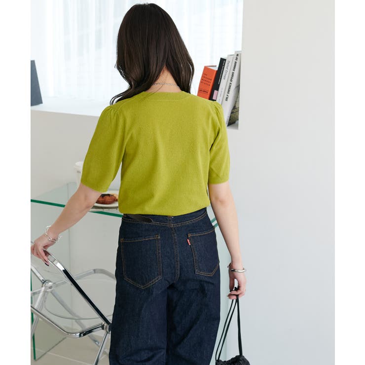 【Discoat】ミニブークレ肩ギャザー半袖プルオーバー | PAL GROUP OUTLET | 詳細画像13 