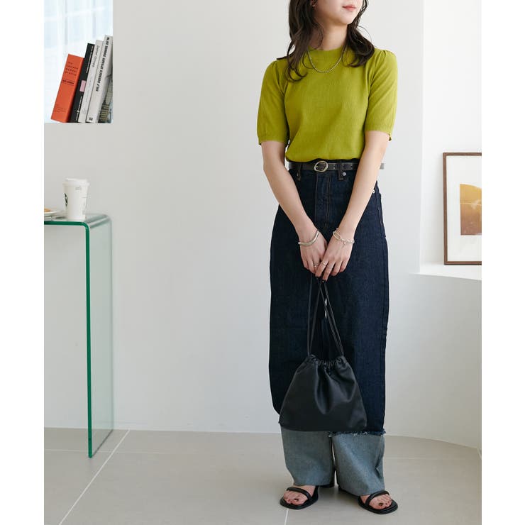 【Discoat】ミニブークレ肩ギャザー半袖プルオーバー | PAL GROUP OUTLET | 詳細画像14 