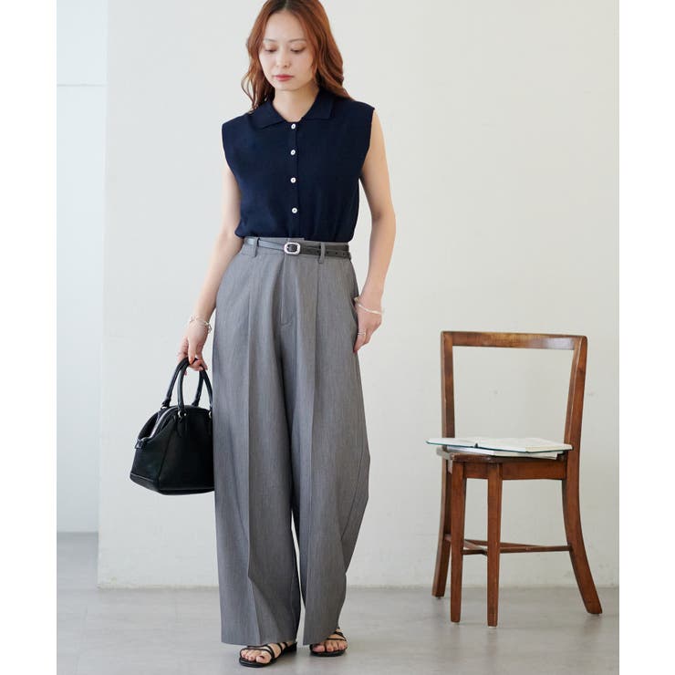 【Discoat】サラモチ衿付き前開きノースリーブ | PAL GROUP OUTLET | 詳細画像18 