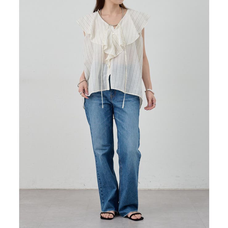 【SHENERY】ストライプフリルカラーブラウス | PAL GROUP OUTLET | 詳細画像19 