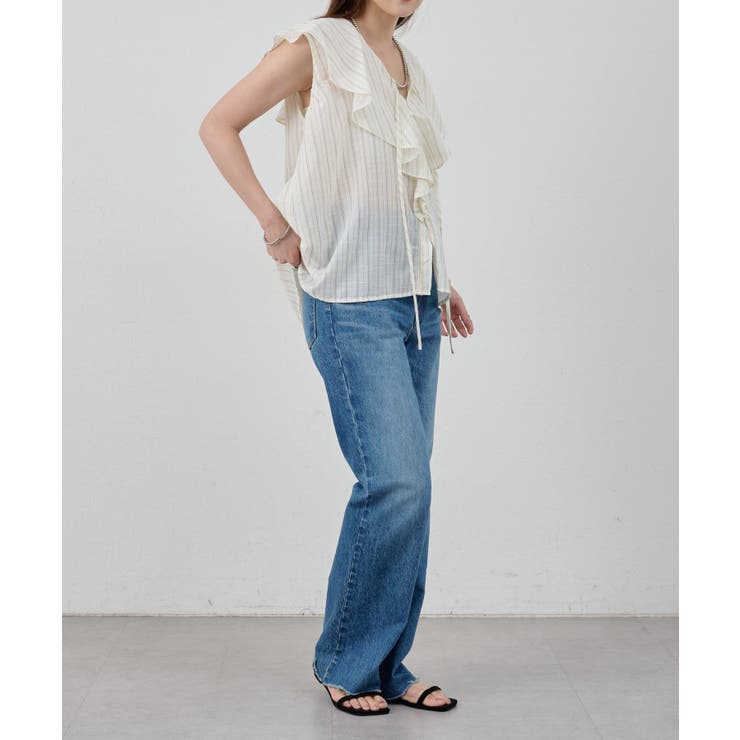 【SHENERY】ストライプフリルカラーブラウス | PAL GROUP OUTLET | 詳細画像23 