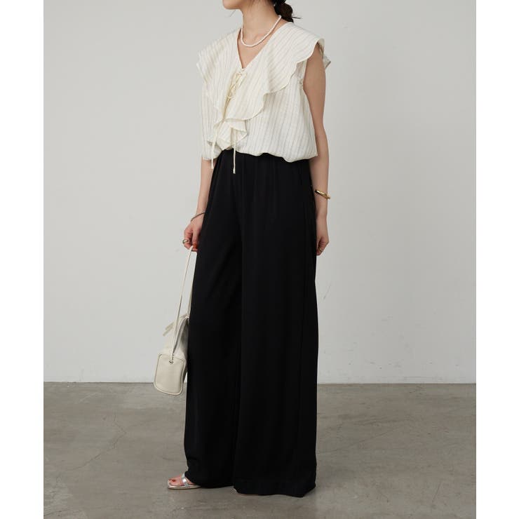 【SHENERY】ストライプフリルカラーブラウス | PAL GROUP OUTLET | 詳細画像34 