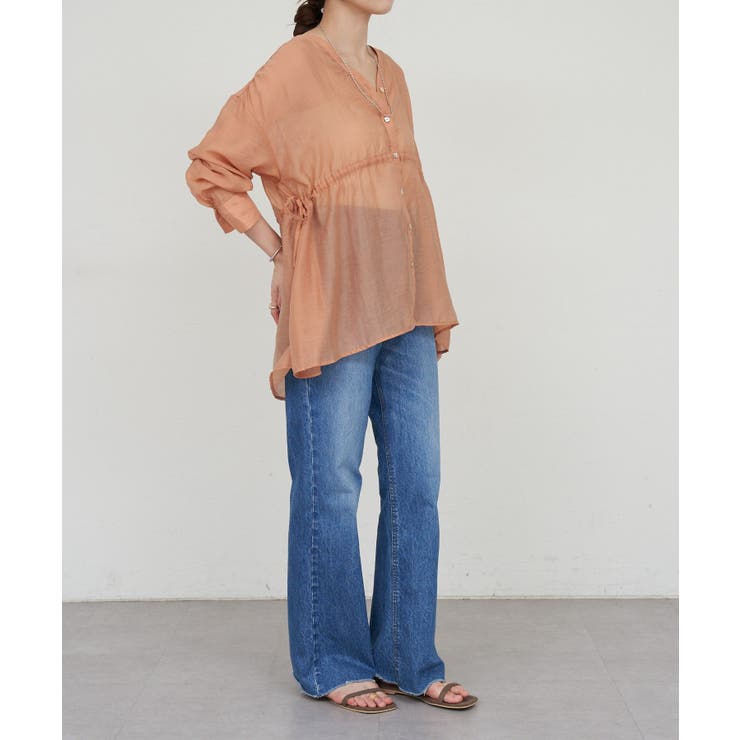 【SHENERY】シアーペプラムブラウス | PAL GROUP OUTLET | 詳細画像1 