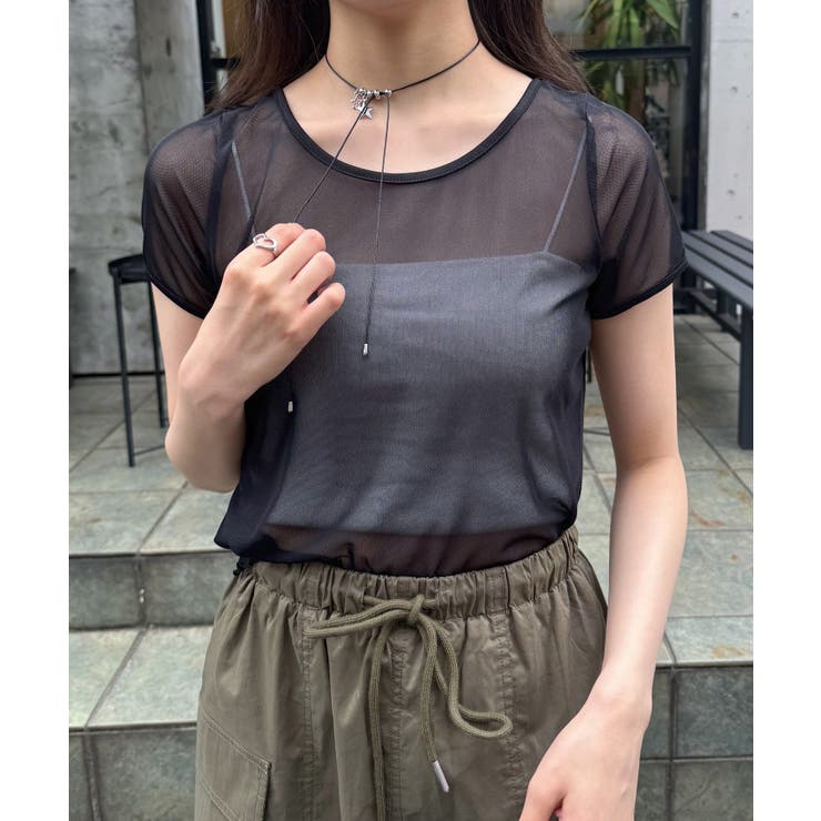 【mystic】[mline]半袖プリントチュールトップス | PAL GROUP OUTLET | 詳細画像15 