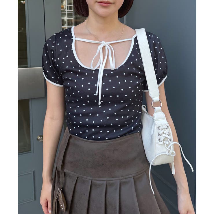 【mystic】[mline]ドットリボンＴシャツ | PAL GROUP OUTLET | 詳細画像2 
