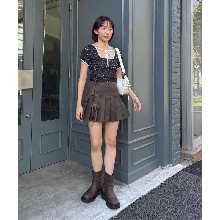 【mystic】[mline]ドットリボンＴシャツ | PAL GROUP OUTLET | 詳細画像4 