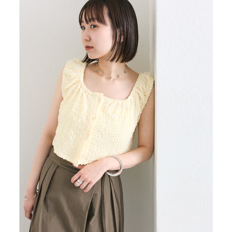 【mystic】シャーリングスクエアショートタンク | PAL GROUP OUTLET | 詳細画像7 