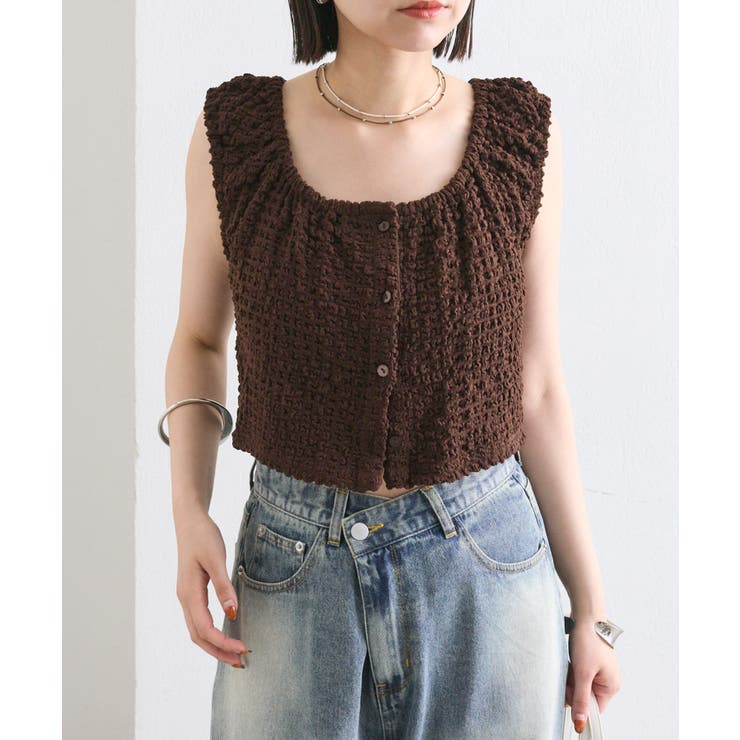 【mystic】シャーリングスクエアショートタンク | PAL GROUP OUTLET | 詳細画像30 