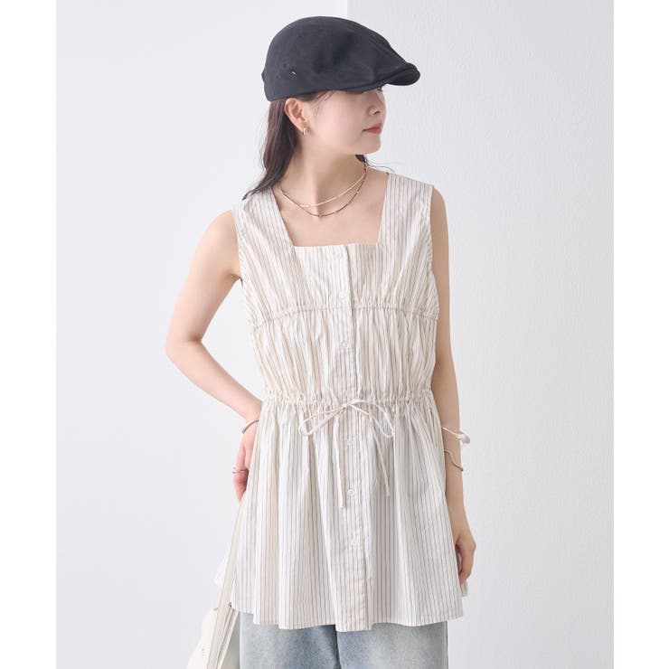 BEI | 【mystic】ストライプタンクブラウス | PAL GROUP OUTLET