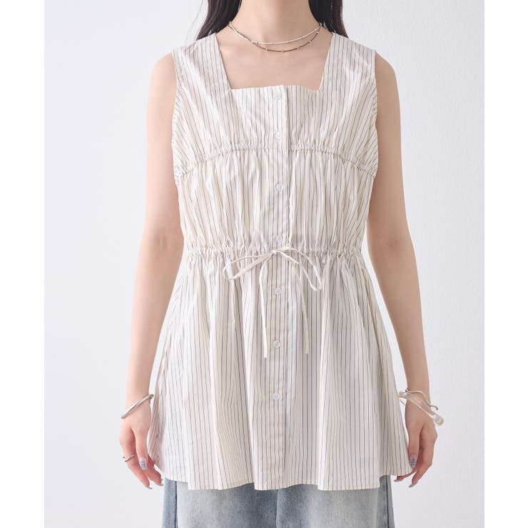 【mystic】ストライプタンクブラウス | PAL GROUP OUTLET | 詳細画像15 