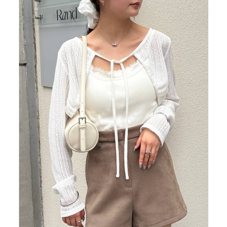 【mystic】ギャザーリボンボレロ | PAL GROUP OUTLET | 詳細画像1 