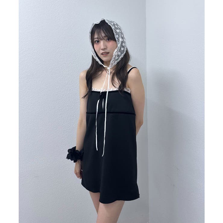 【mystic】[mline]ベロアリボンミニワンピ | PAL GROUP OUTLET | 詳細画像1 