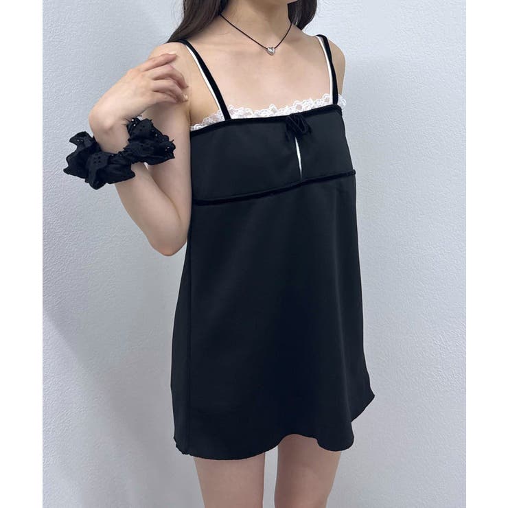 【mystic】[mline]ベロアリボンミニワンピ | PAL GROUP OUTLET | 詳細画像3 