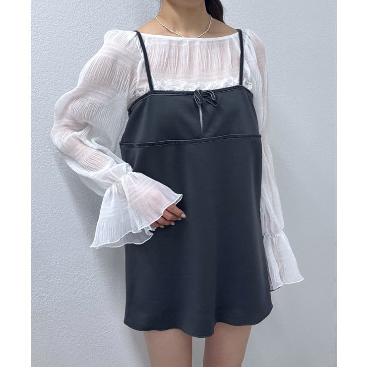 【mystic】[mline]ベロアリボンミニワンピ | PAL GROUP OUTLET | 詳細画像9 