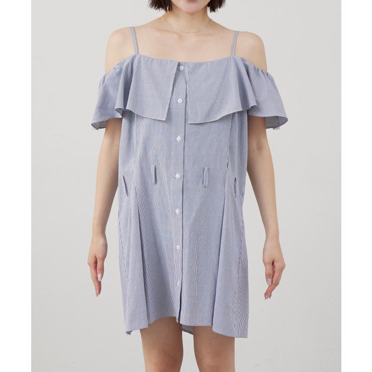 【mystic】[mline]オフショルシャツミニワンピ | PAL GROUP OUTLET | 詳細画像9 