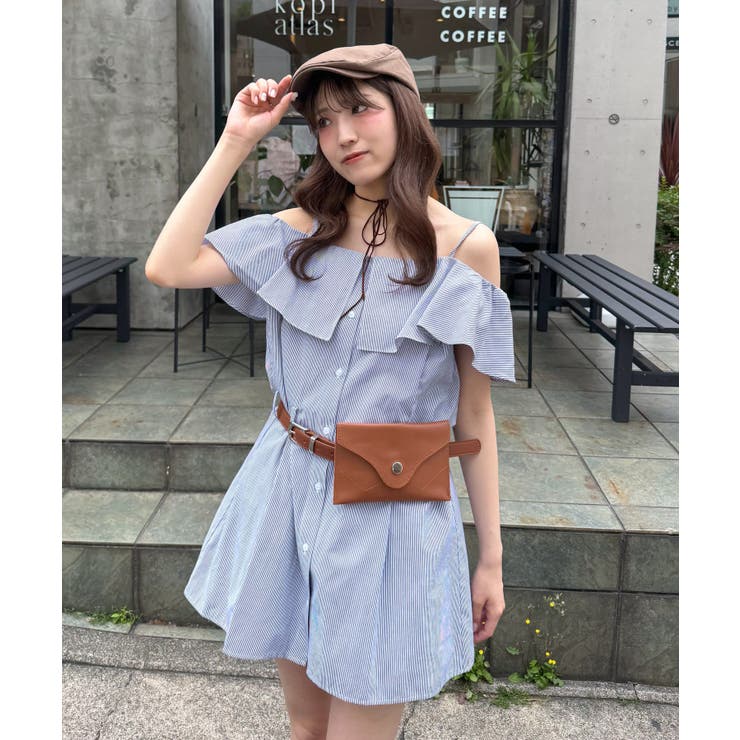 【mystic】[mline]オフショルシャツミニワンピ | PAL GROUP OUTLET | 詳細画像18 