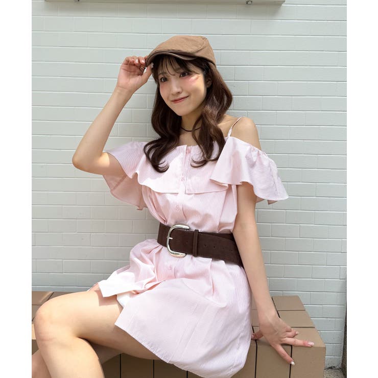 【mystic】[mline]オフショルシャツミニワンピ | PAL GROUP OUTLET | 詳細画像24 
