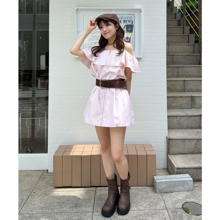 【mystic】[mline]オフショルシャツミニワンピ | PAL GROUP OUTLET | 詳細画像27 