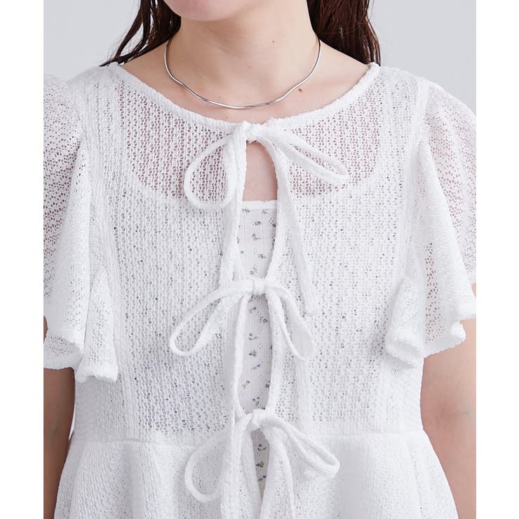 【mystic】ペプラムリボンチュニック | PAL GROUP OUTLET | 詳細画像14 