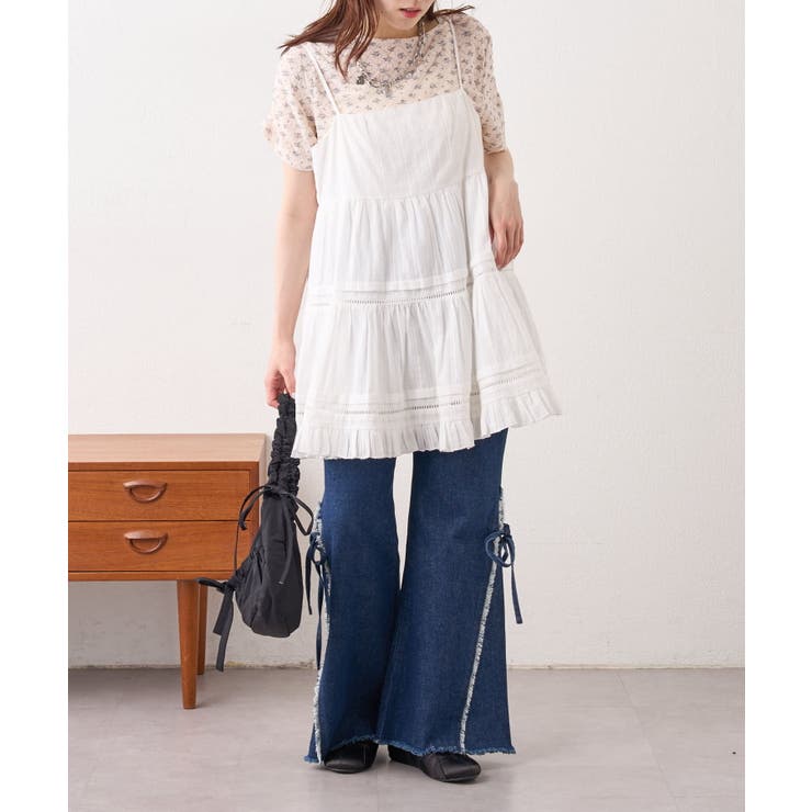 【w closet】半袖フラワーレースジャガードT | PAL GROUP OUTLET | 詳細画像12 