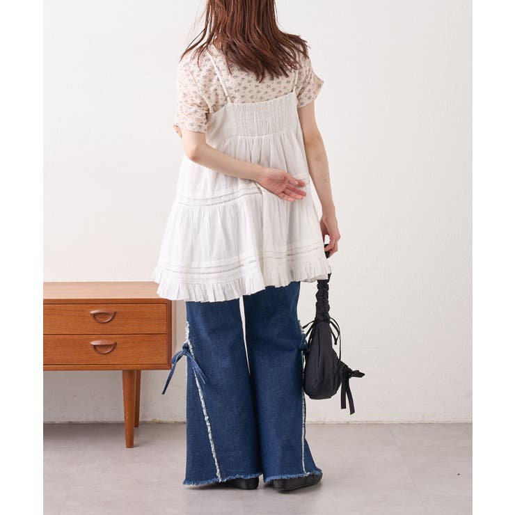 【w closet】半袖フラワーレースジャガードT | PAL GROUP OUTLET | 詳細画像16 