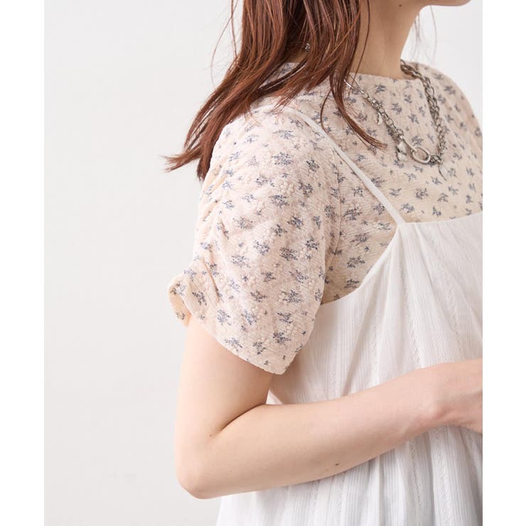 【w closet】半袖フラワーレースジャガードT | PAL GROUP OUTLET | 詳細画像6 